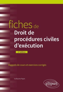 Fiches de Droit des procédures civiles d'exécution - Payan Guillaume