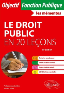 Le droit public en 20 leçons. 11e édition - Quillien Philippe-Jean ; Tchen Vincent