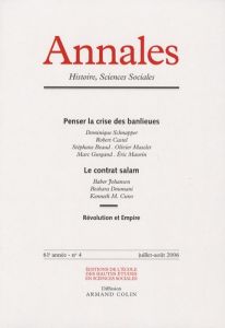 Annales Histoire, Sciences Sociales N° 4, juillet-août 2006 : Penser la crise des banlieues. Le cont - Poloni-Simard Jacques