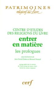 ENTRER EN MATIERE. Les prologues - CENTRE ETU. RELIGION