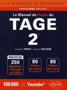 Le manuel de poche du TAGE 2. Edition 2018 - Pinto Joachim - Sévigné Arnaud