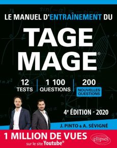 Le Manuel d'entraînement du TAGE MAGE. Edition 2020 - Pinto Joachim - Sévigné Arnaud