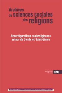 Archives de sciences sociales des religions N° 190 : Reconfigurations socioreligieuses autour de Com - LASSAVE PIERRE