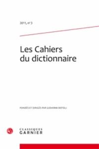 CAHIERS DICTIONNAIRE 2011 3 - COLLECTIF