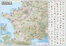 France - Attractions touristiques. Carte laminée avec barres - XXX