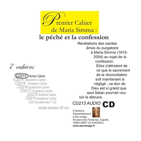 Emprunter PREMIER CAHIER DE MARIA SIMMA - LE PÉCHÉ ET LA CONFESSION - LIVRE AUDIO livre