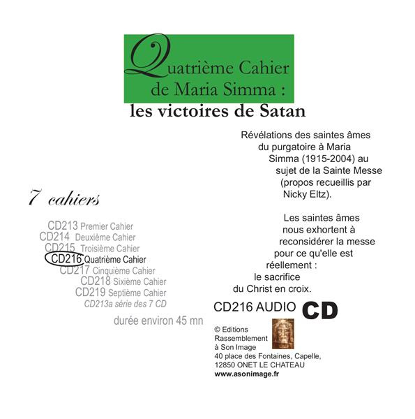 Emprunter QUATRIÈME CAHIER DE MARIA SIMMA : LES VICTOIRES DE SATAN - LIVRE AUDIO livre