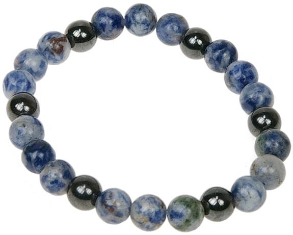 Emprunter BRACELET SODALITE ET HEMATITE PERLES RONDES 8 MM livre