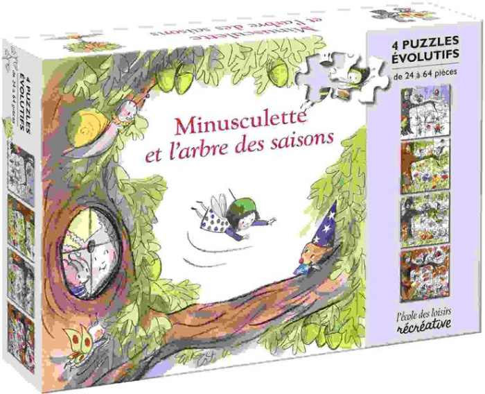 Emprunter MINUSCULETTE ET L'ARBRE DES SAISONS - 4 PUZZLES EVOLUTIFS livre