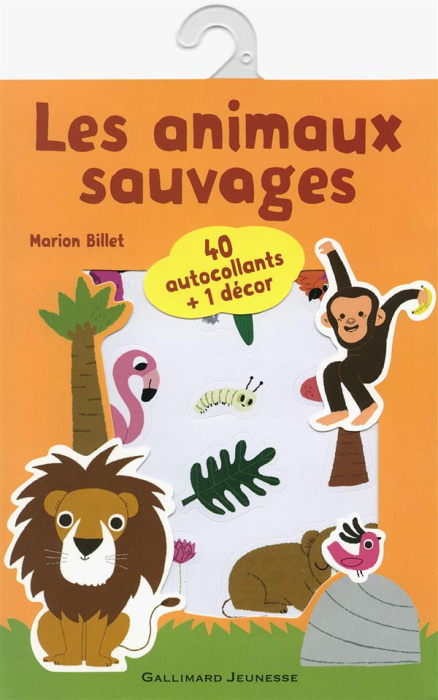 Emprunter Les animaux sauvages. 40 autocollants 1 décor livre