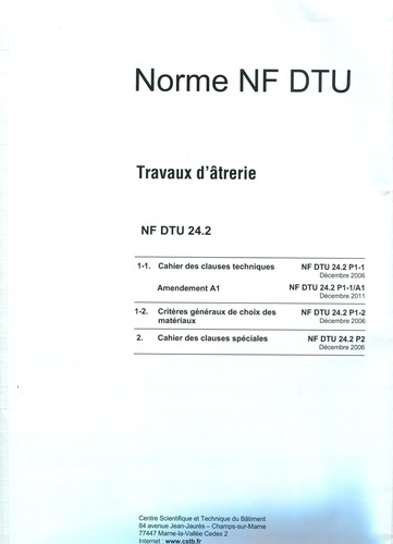 Emprunter Nf dtu 24.2 travaux d'atrerie livre