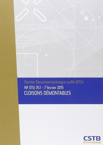 Emprunter NF DTU 35.1 Cloisons livre