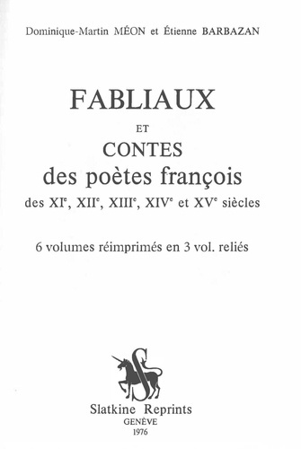Emprunter FABLIAUX ET CONTES DES POETES FRANCOIS DES XIE, XIIE, XIIIE, XIVE ET XVE SIECLES, TIRES DES MEILLEU livre