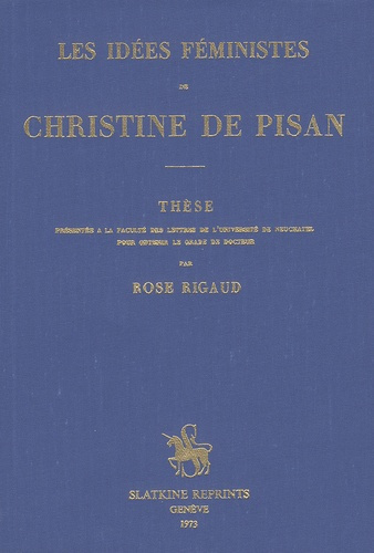 Emprunter LES IDEES FEMINISTES DE CHRISTINE DE PISAN. (1911). livre