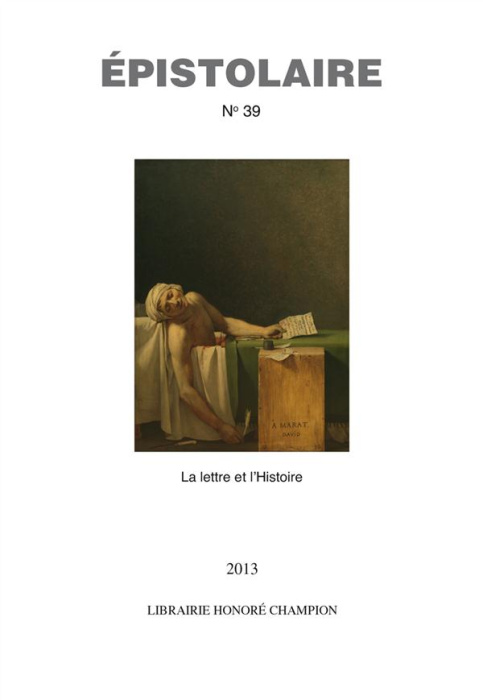 Emprunter REVUE DE L'AIRE N 39 2013 : LA LETTRE ET L'HISTOIRE livre