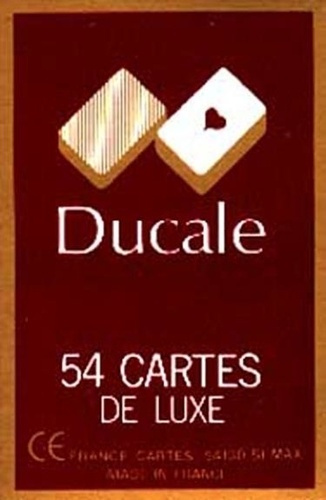 Emprunter JEU 54 CARTES DE LUXE DUCALE BOITE CARTON, DOS ROUGE livre