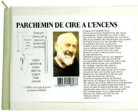 Emprunter PARCHEMIN DE CIRE A L'ENCENS - PADRE PIO livre
