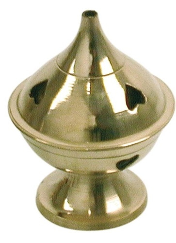 Emprunter Brûle-encens laiton - forme petite cheminée livre