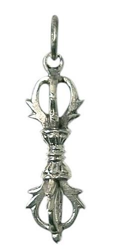 Emprunter Pendentif dorje métal argenté livre