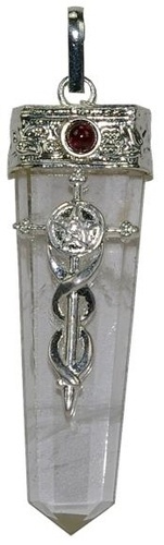 Emprunter PENDENTIF POINTE CRISTAL DE ROCHE PENTACLE ET CROIX livre