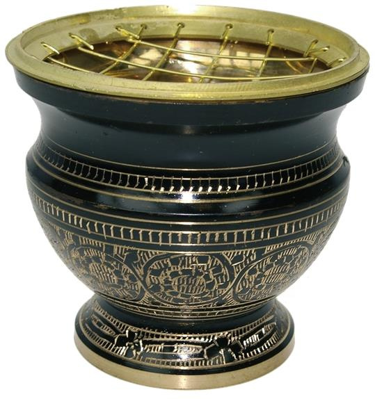 Emprunter Brûle-encens laiton - coloris noir - haut livre