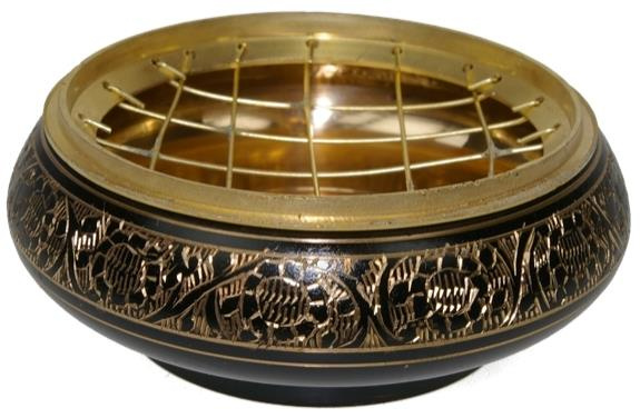 Emprunter Brûle-encens laiton - coloris noir - grand livre