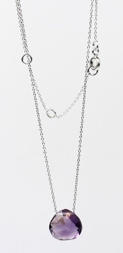 Emprunter COLLIER ARGENT AVEC GOUTTE BRIOLETTE AMETHYSTE 13 MM livre