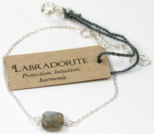 Emprunter BRACELET COUSSIN DE LABRADORITE 7 MM - ARGENT 925 livre