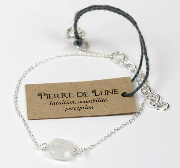 Emprunter BRACELET COUSSIN DE PIERRE DE LUNE 7 MM - ARGENT 925 livre