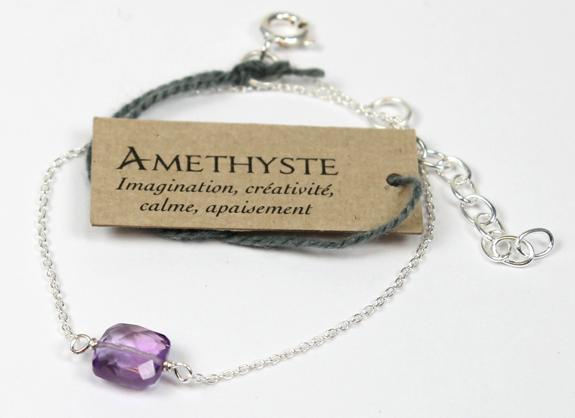 Emprunter BRACELET COUSSIN D'AMETHYSTE 7 MM - ARGENT 925 livre