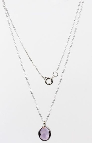 Emprunter COLLIER EN ARGENT AVEC GOUTTE D'AMETHYSTE SERTIE 8 X 10 MM livre