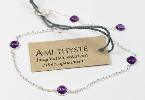 Emprunter BRACELET PIERRES AMETHYSTE 4 MM - ARGENT 925 livre