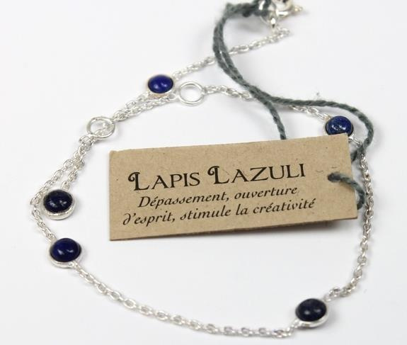 Emprunter BRACELET PIERRES LAPIS LAZULI 4 MM - ARGENT 925 livre