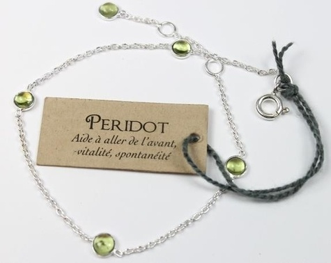 Emprunter BRACELET EN ARGENT AVEC PIERRES DE PERIDOT DE 4 MM livre
