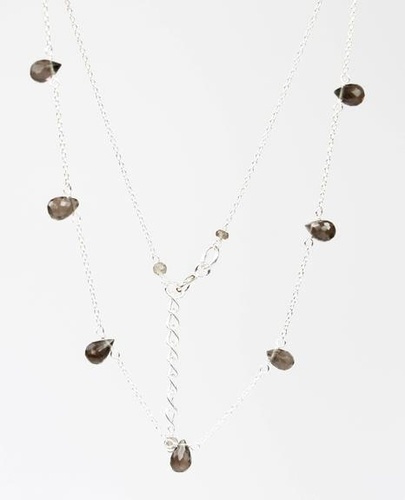 Emprunter COLLIER EN ARGENT 7 LARMES FACETTEES QUARTZ FUME livre