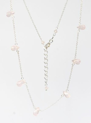 Emprunter COLLIER EN ARGENT 7 LARMES FACETTEES QUARTZ ROSE livre
