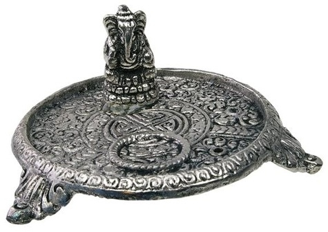 Emprunter porte encens alu rond 3 pieds - ganesh livre