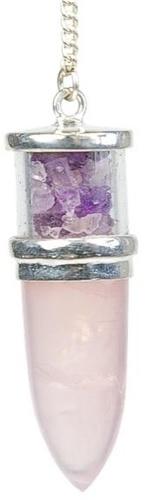 Emprunter PENDULE POINTE QUARTZ ROSE ET REMPLISSAGE AMETHYSTE livre