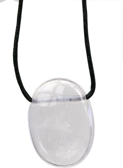 Emprunter COLLIER CRISTAL DE ROCHE PIERRE OVALE PERCEE CORDON NOIR livre