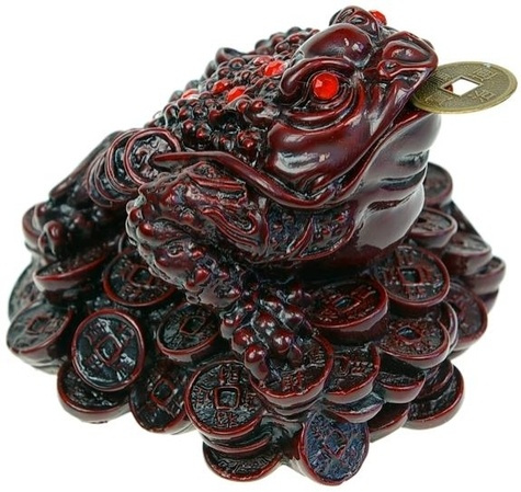 Emprunter CRAPAUD FORTUNE EN RESINE ROUGE livre