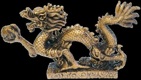 Emprunter DRAGON PORTE BONHEUR EN RESINE DORE livre