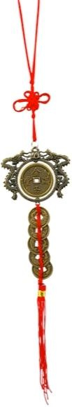 Emprunter pieces chinoises laiton - cordon 5 pieces et dragon livre