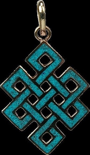 Emprunter PENDENTIF NOEUD INFINI DECOUPE TURQUOISE livre