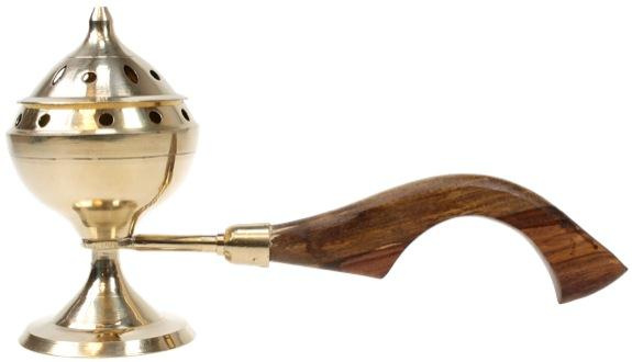 Emprunter Encensoir laiton avec manche en bois livre