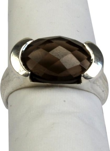 Emprunter BAGUE ARGENT QUARTZ FUME FACETTE - TAILLE 58 livre