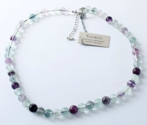 Emprunter COLLIER FLUORITE PERLES RONDES 8 MM livre