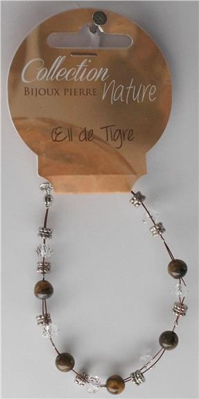 Emprunter BRACELET PERLES 6 MM SUR FIL METALLIQUE - OEIL DE TIGRE livre