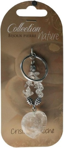 Emprunter Porte-clef cœur et pierres baroques - Cristal de roche livre