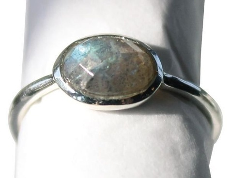 Emprunter BAGUE LABRADORITE ARGENT 925 FACETTEE T55 livre
