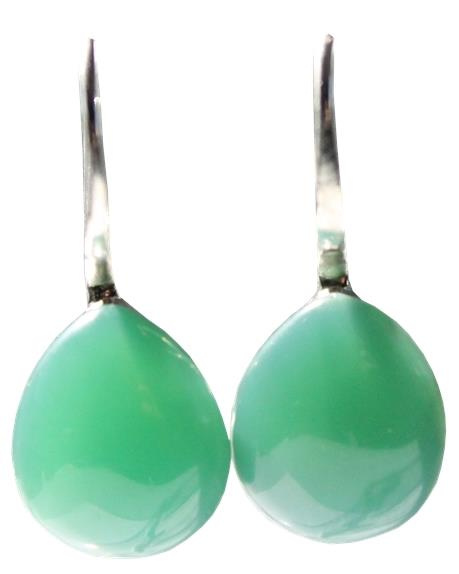 Emprunter BOUCLES D'OREILLES PIERRE BOMBEE CHRYSO ONYX - ARGENT 925 livre